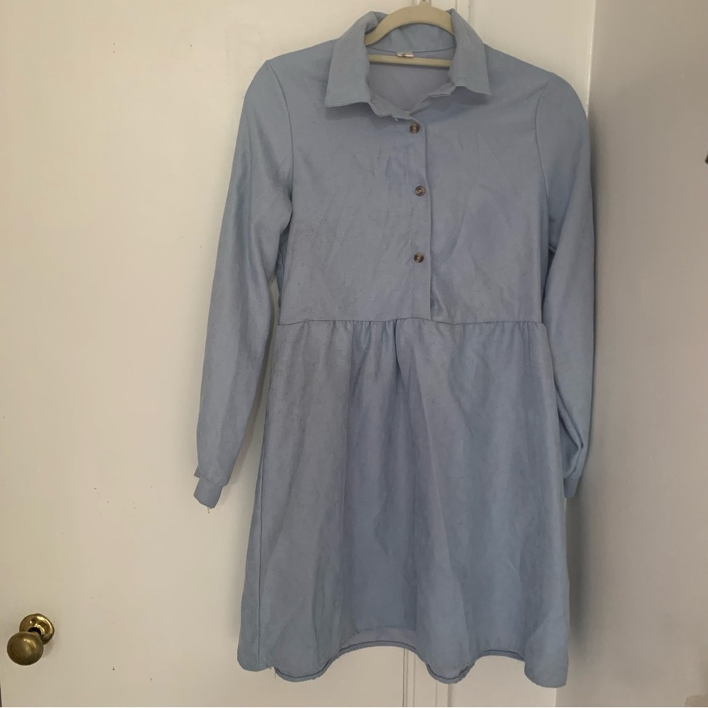 Collared Dress - Light Blue